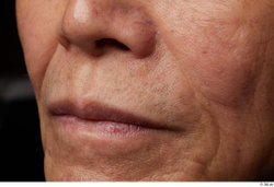 Face Mouth Nose Cheek Skin Man Asian Slim Wrinkles Studio photo references